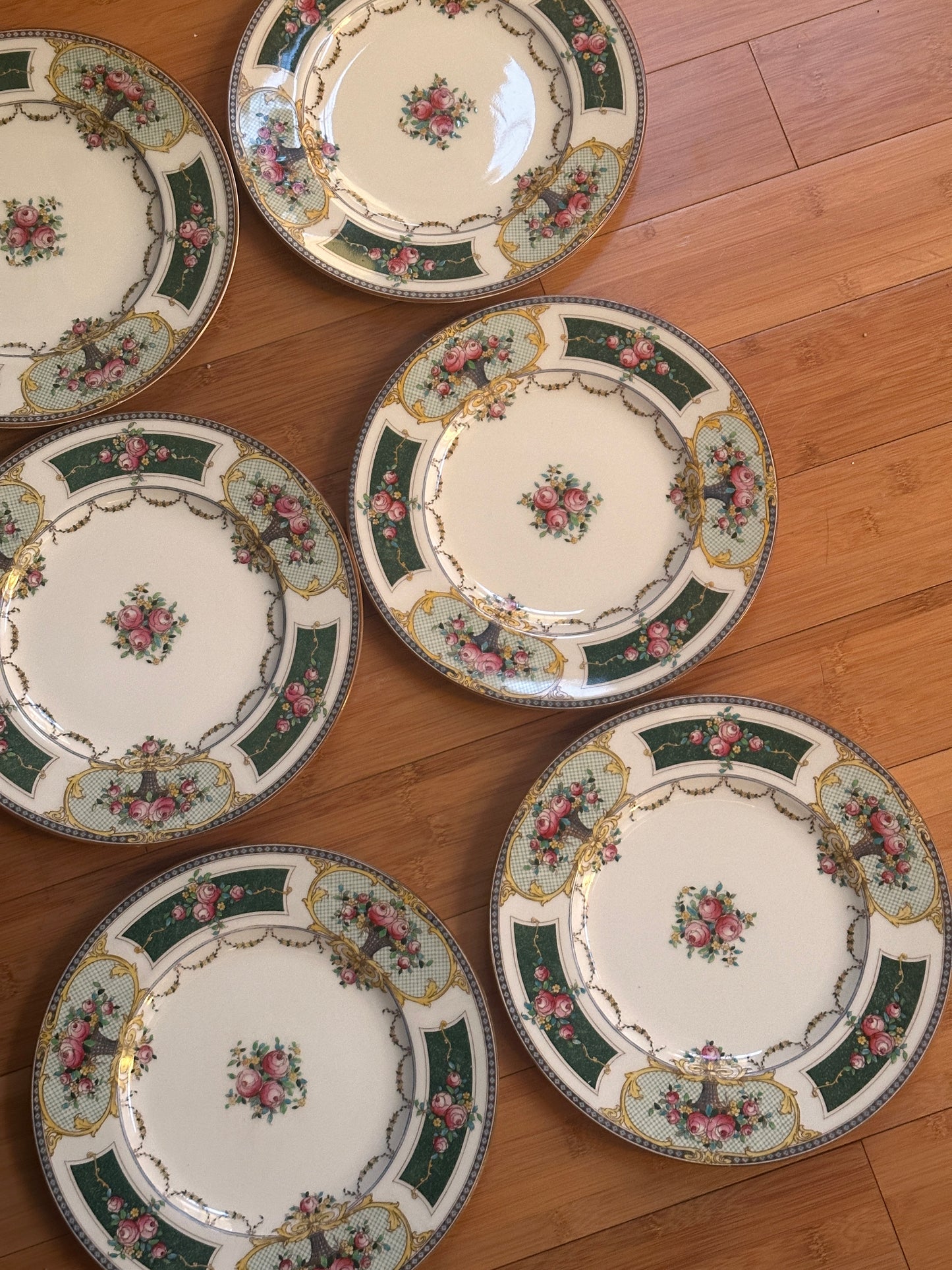 Vtg Royal Worcester  China Dorchester Dinner Plates Set Of 6 England