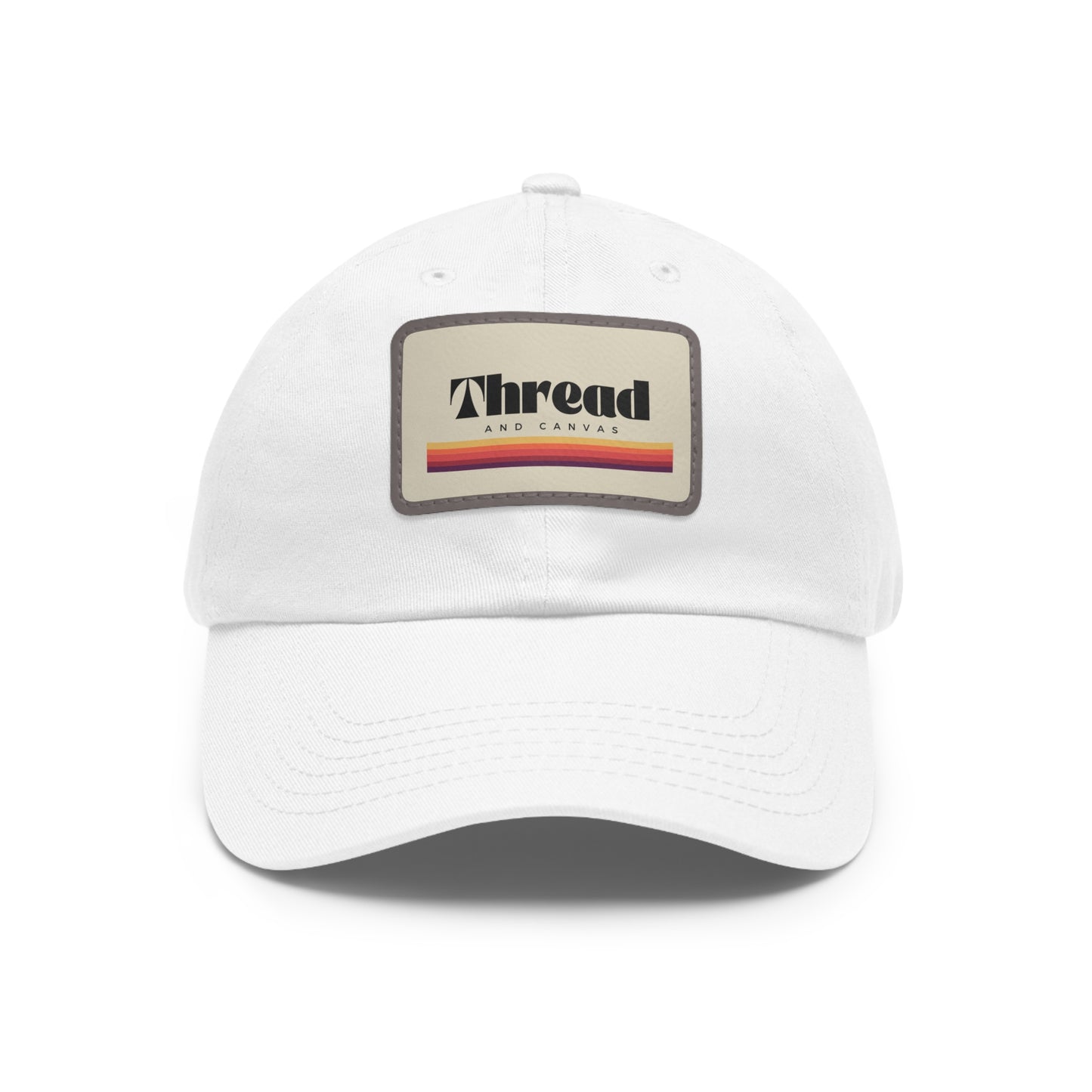 Dad Hat with Leather Patch (Rectangle)