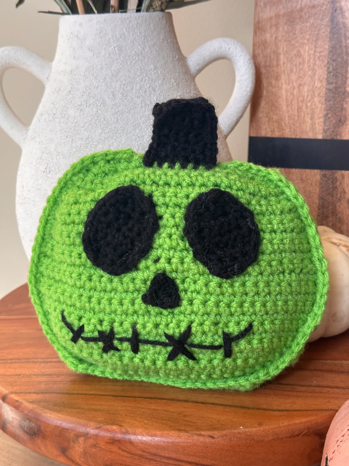 Crochet Jack-o'-Lantern - Halloween Decor